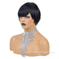 100% Human Hair Brazilian Short Pixie Cut Wigs